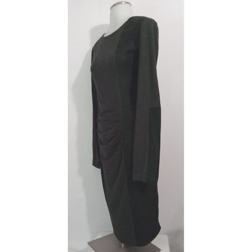 NYDJ Not Your Daughters Jeans Shaping Slimming Black Dress Faux Suede Panels 6 - Picture 2 of 10